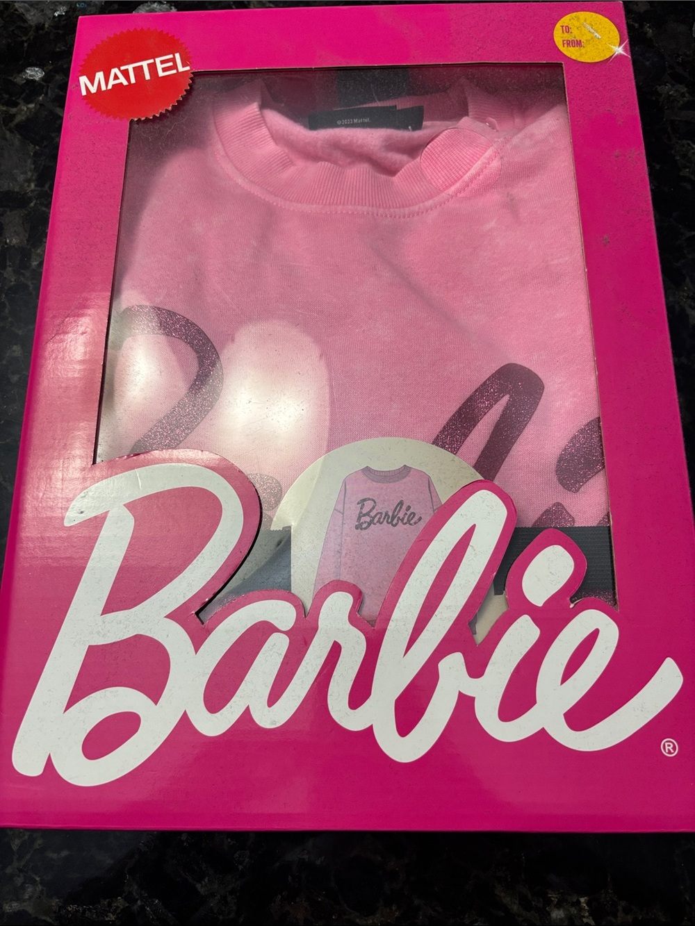 Mattel Barbie Pink Logo Sweatshirt Girls' Crewneck